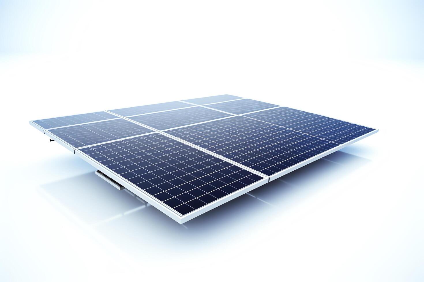 A single solar panel isolated on a white background. photo