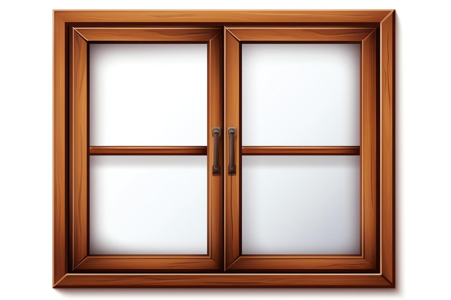 Single window depicted in highresolution, DiCut style, isolated on a white background, with no watermarks, logos, letters, or shadows photo
