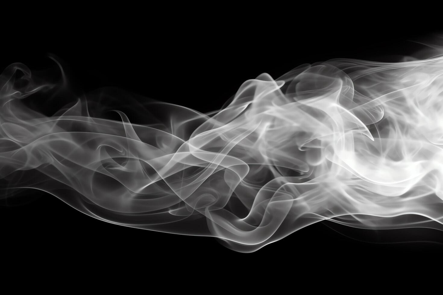 Enhance the beauty of this grayscale smoke art by adding vibrant colors that complement each other, while maintaining the original shape and flow of the smoke. photo