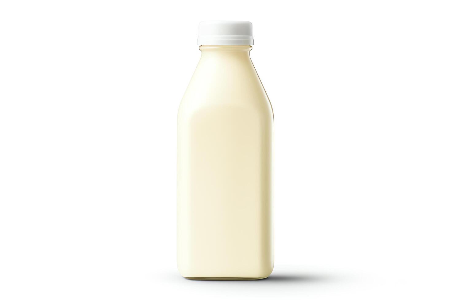 Single cream bottle depicted in highresolution, DiCut style, isolated on a white background, with no watermarks, logos, letters, or shadows photo