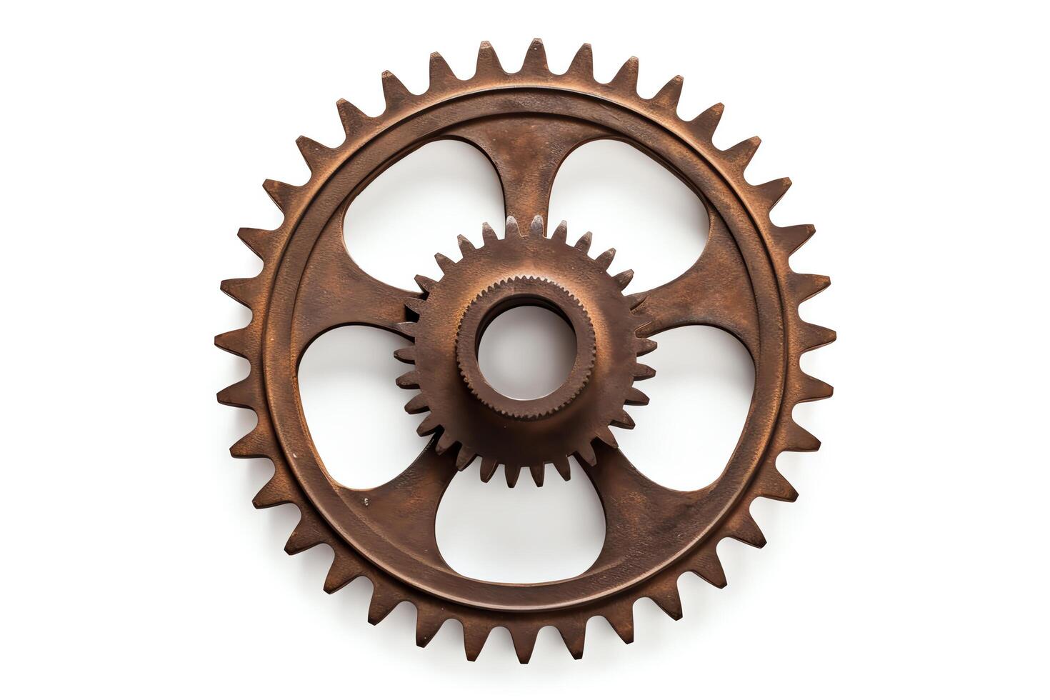 A gear is a toothed wheel that engages with another toothed part to transmit motion or to change speed or direction photo