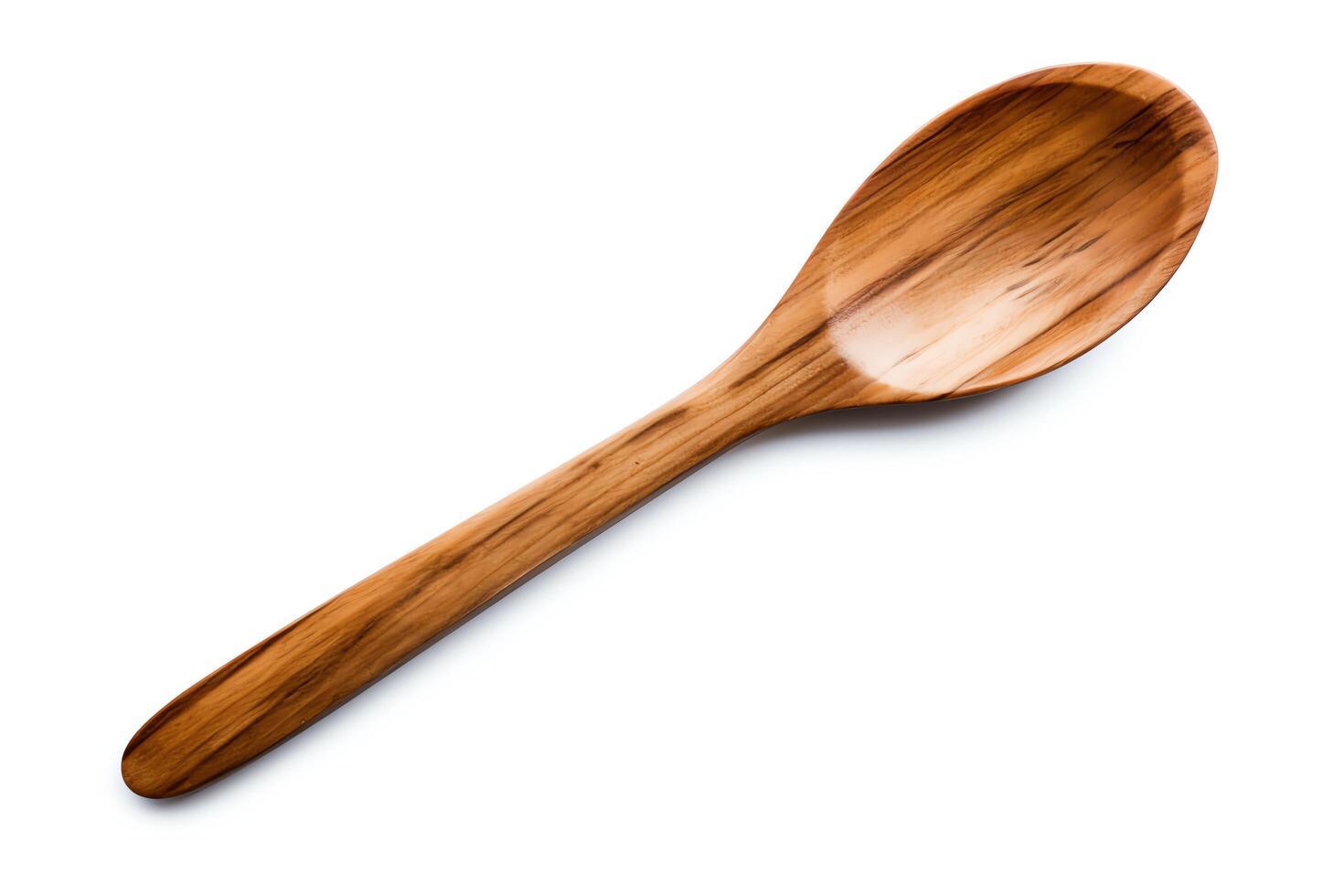 A wooden spoon isolated on a white background. photo