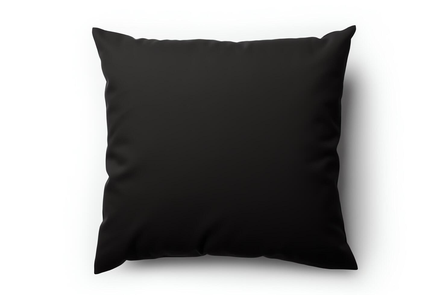 Generate a realistic image of a black throw pillow photo