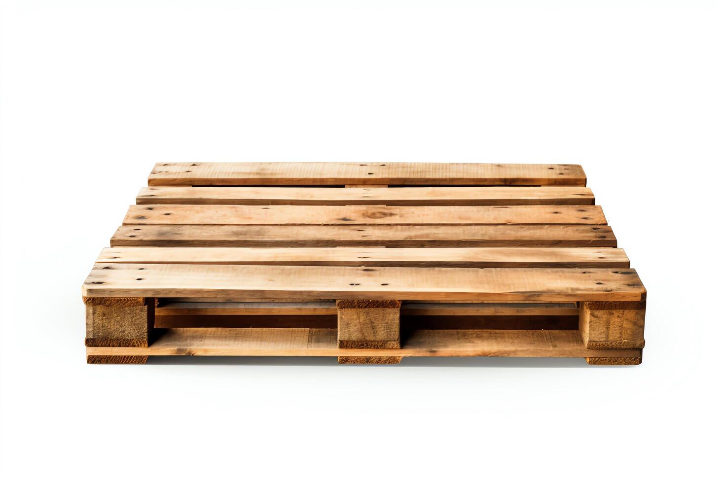 A wooden pallet isolated on a white background. photo