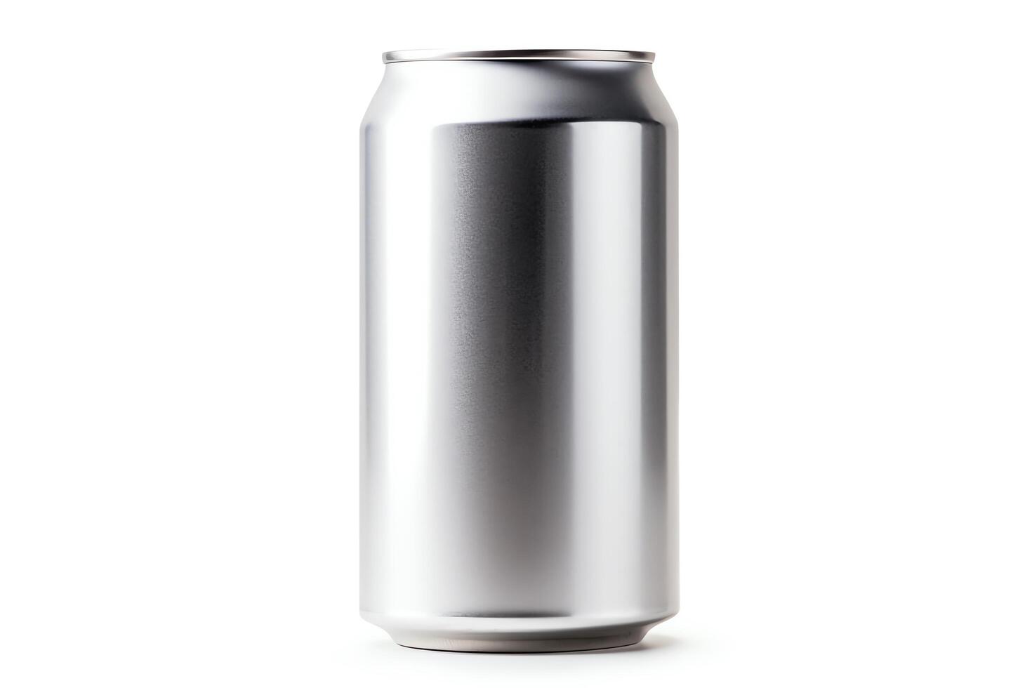 A sleek silver aluminum can, perfect for holding your favorite beverage. Its smooth surface is perfect for branding and design. photo