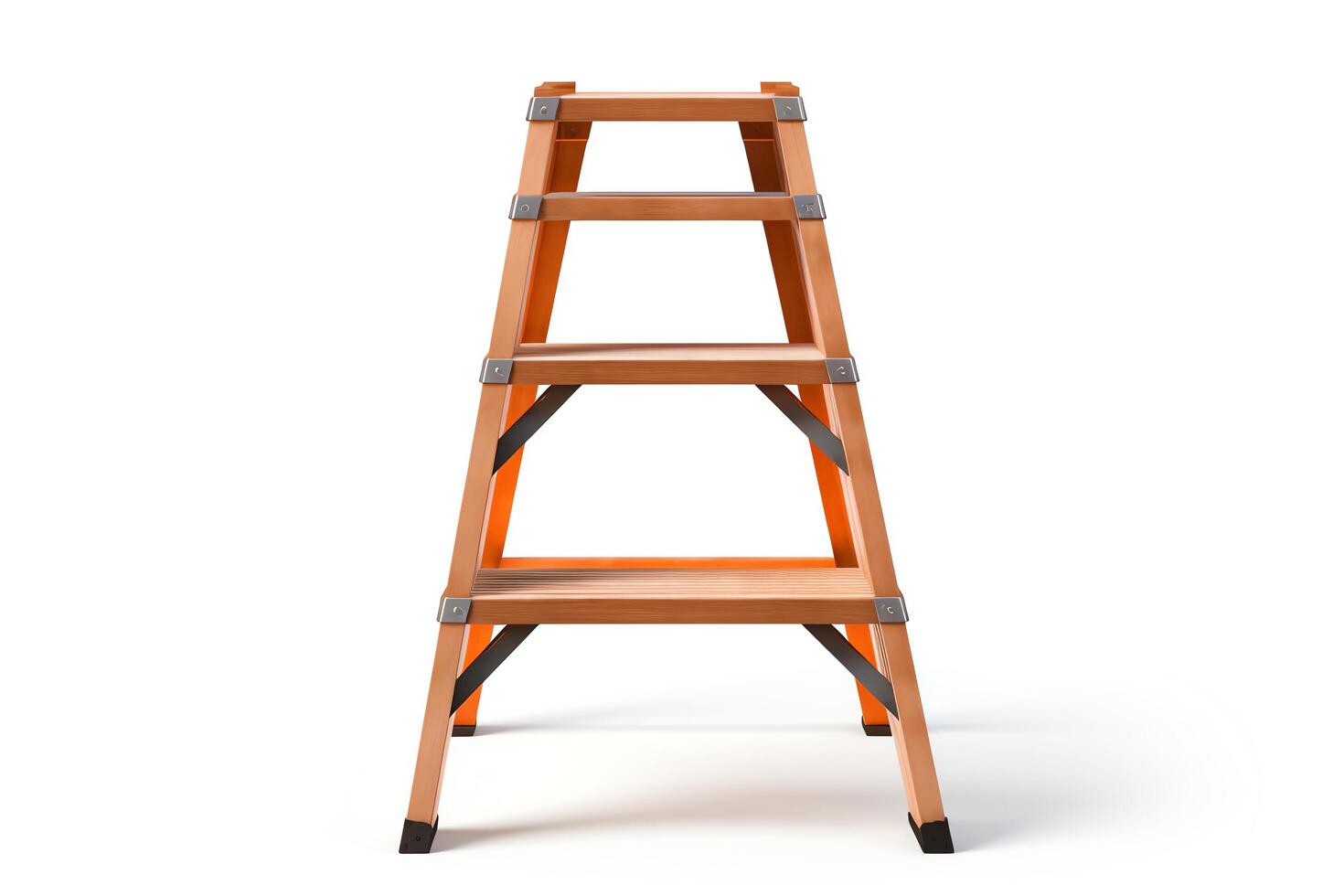A stepladder is a portable ladder that is typically used for light tasks around the house photo