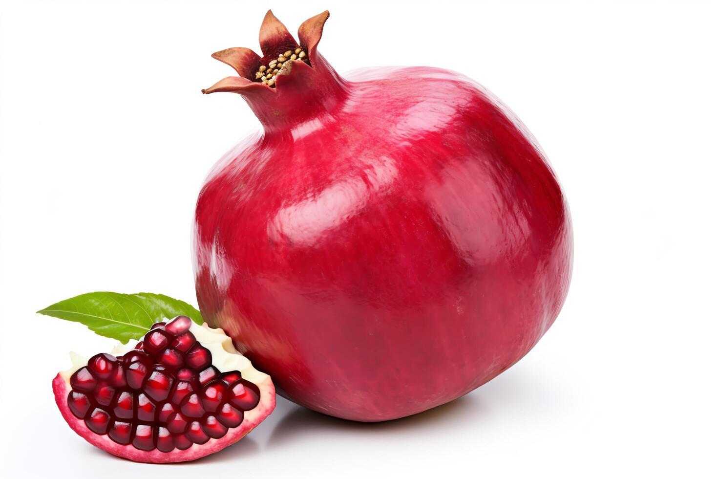 A beautiful and delicious pomegranate. The perfect addition to any fruit salad or smoothie. photo