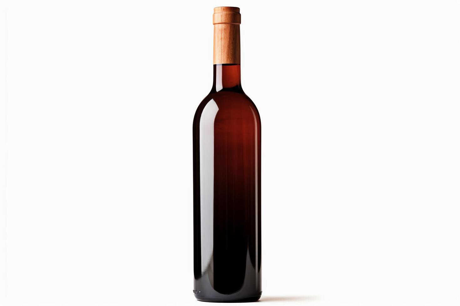 Single wine bottle depicted in highresolution, DiCut style, isolated on a white background, with no watermarks, logos, letters, or shadows photo