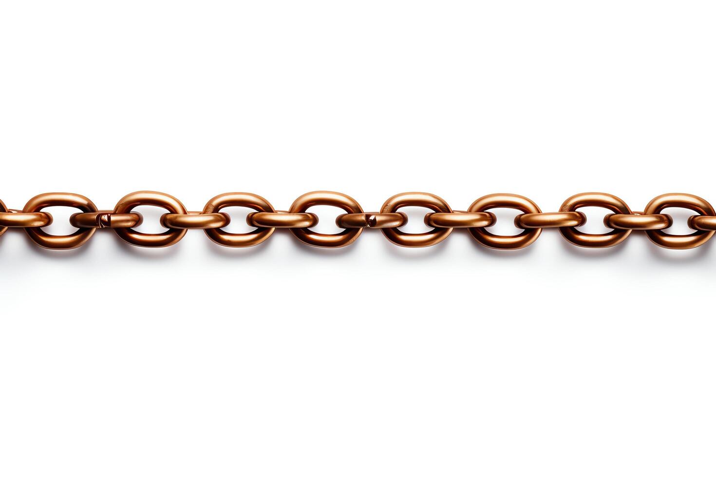 Single chain depicted in highresolution, DiCut style, isolated on a white background, with no watermarks, logos, letters, or shadows photo