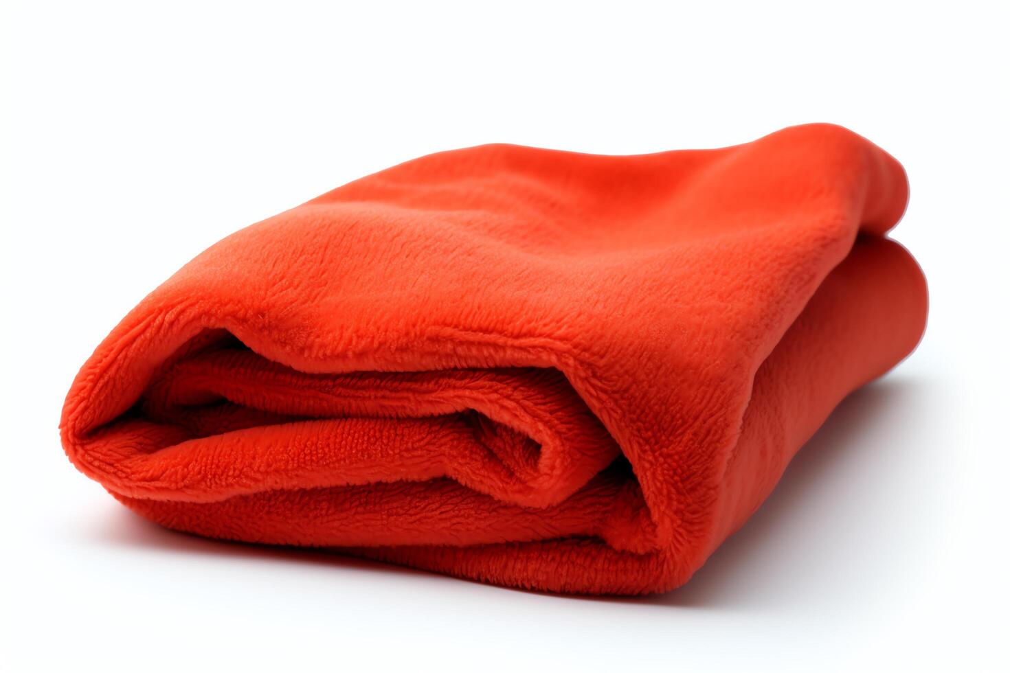 A cozy red blanket is perfect for snuggling up on a cold winter's day. photo