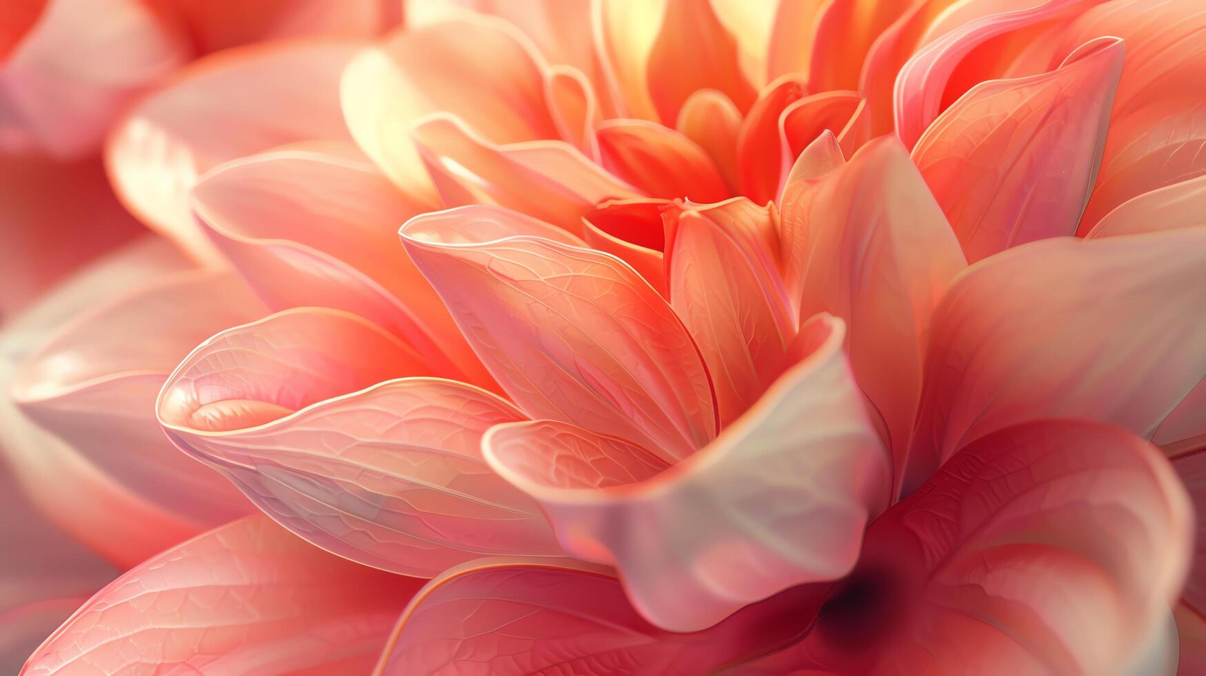 A beautiful close-up of a pink dahlia flower in full bloom photo