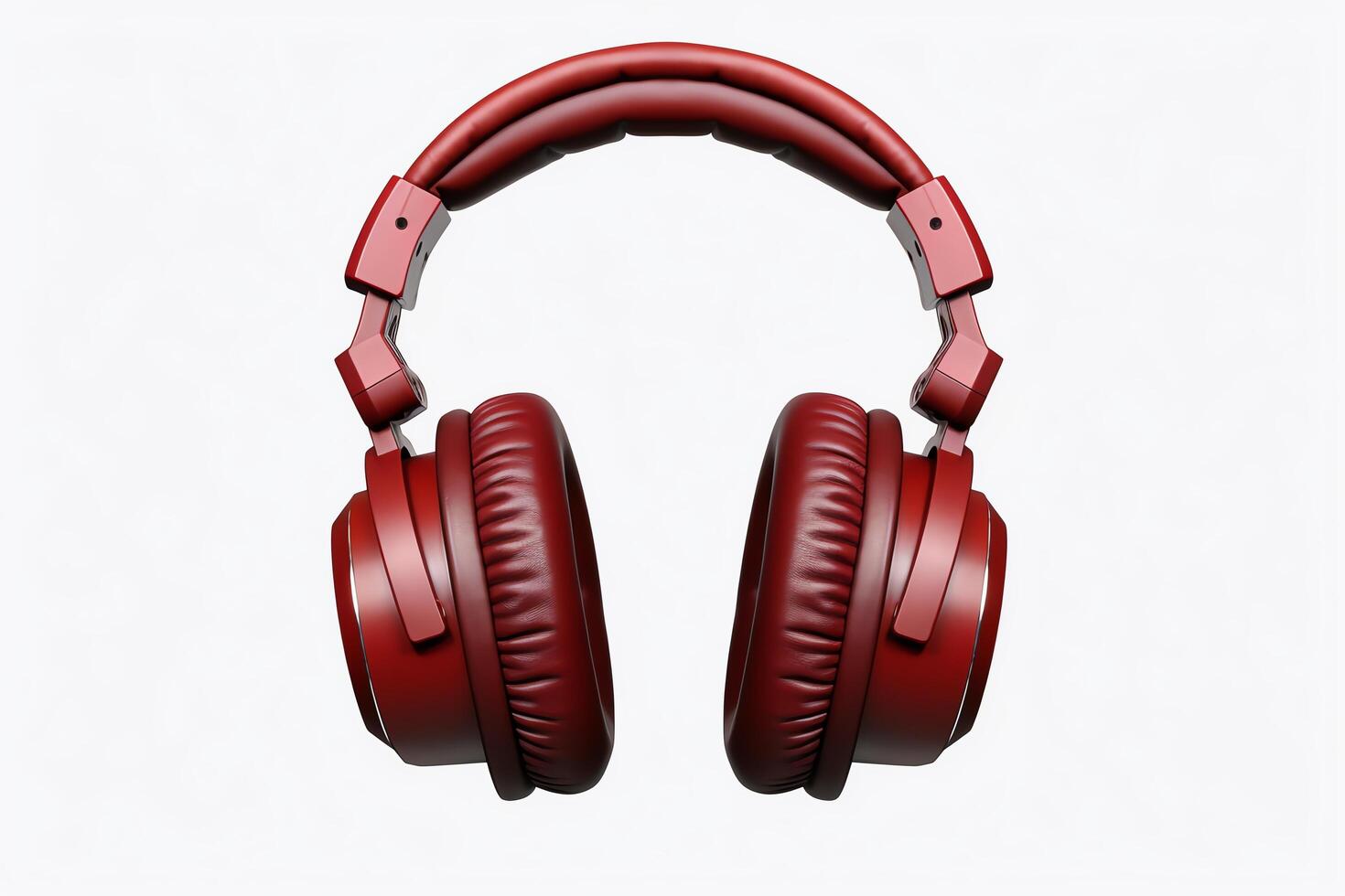 Professional DJ headphones with swivel ear cups, detailed texture, isolated on a white background, available as a file. photo