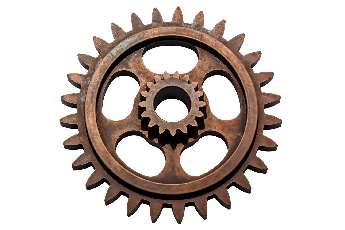 A gear is a toothed wheel that engages with another toothed part to transmit motion or to change speed or torque photo