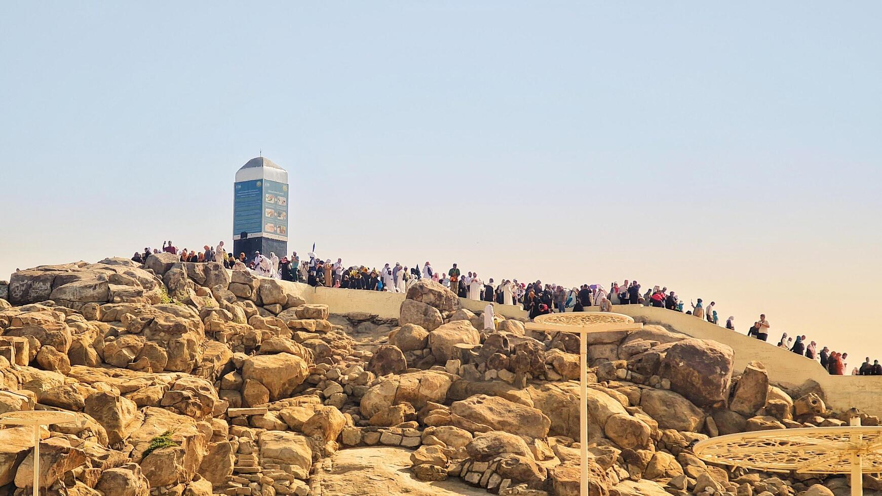 Mecca, Saudi Arabia on February 26, 2024. Jabal Rahmah in Arafah is the place where the Prophets Adam and Eve photo