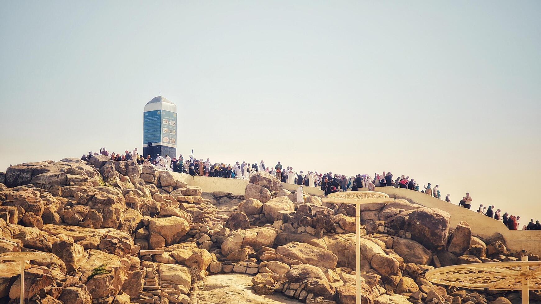 Mecca, Saudi Arabia on February 26, 2024. Jabal Rahmah in Arafah is the place where the Prophets Adam and Eve photo