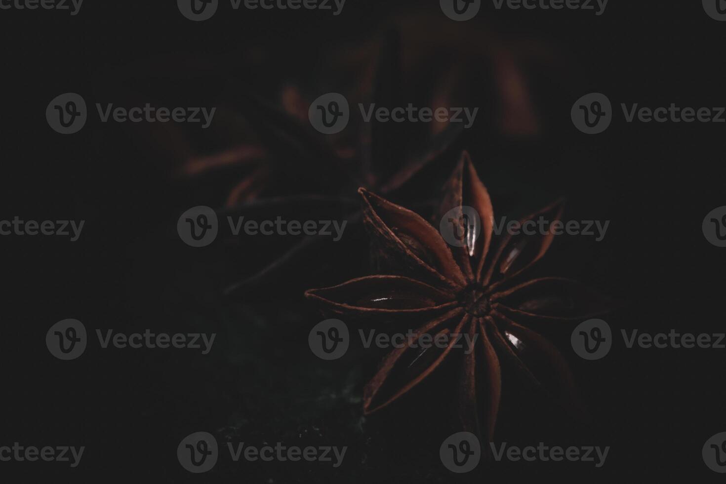 Star Anise on wooden table Background photo