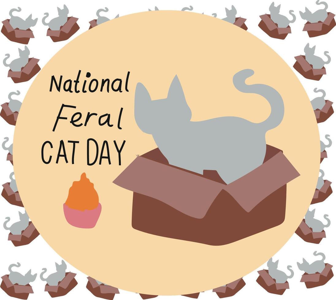 national feral cat day vector