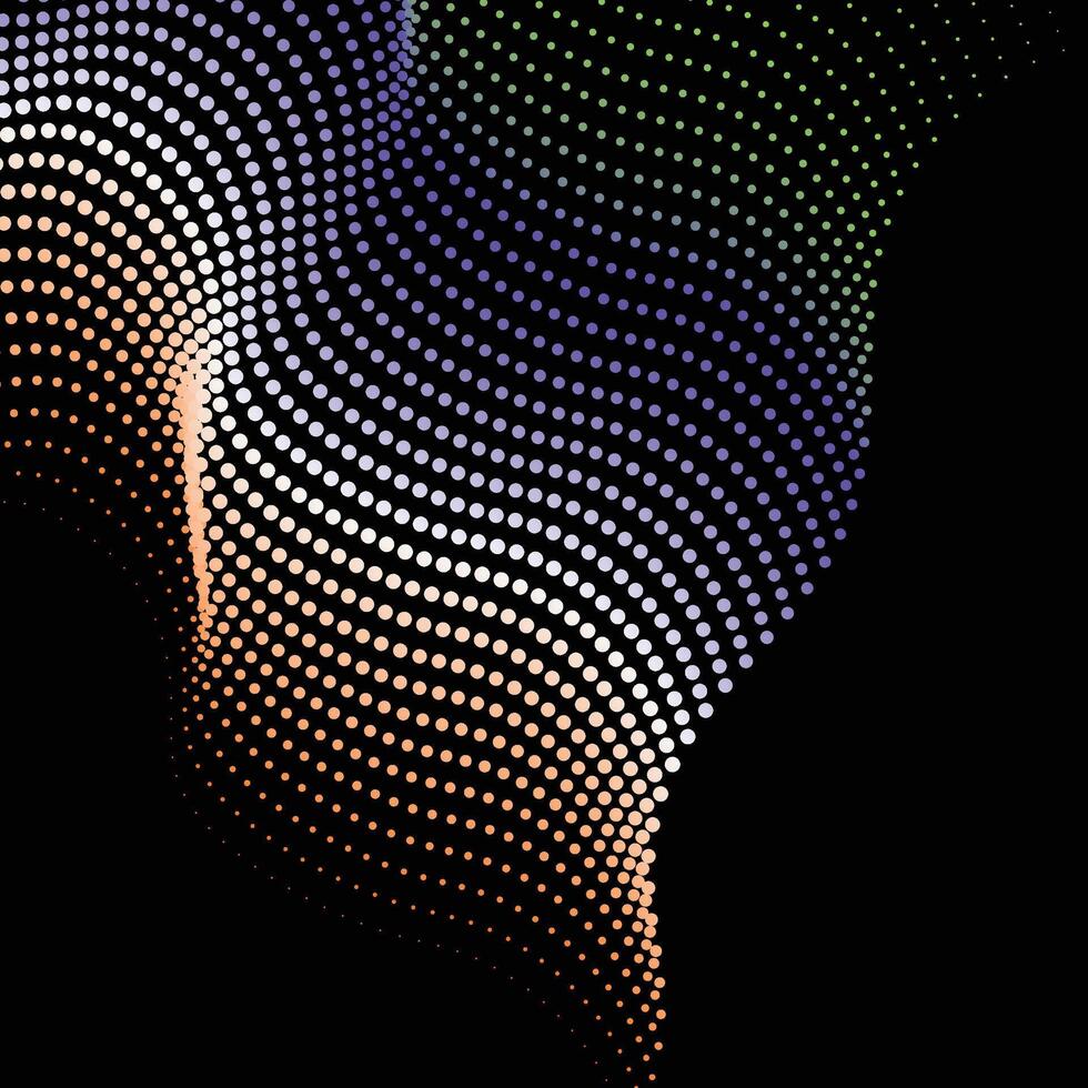 circular halftone dots vector