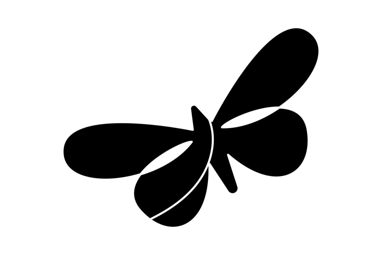 Monarch romantic butterfly background silhouette vector