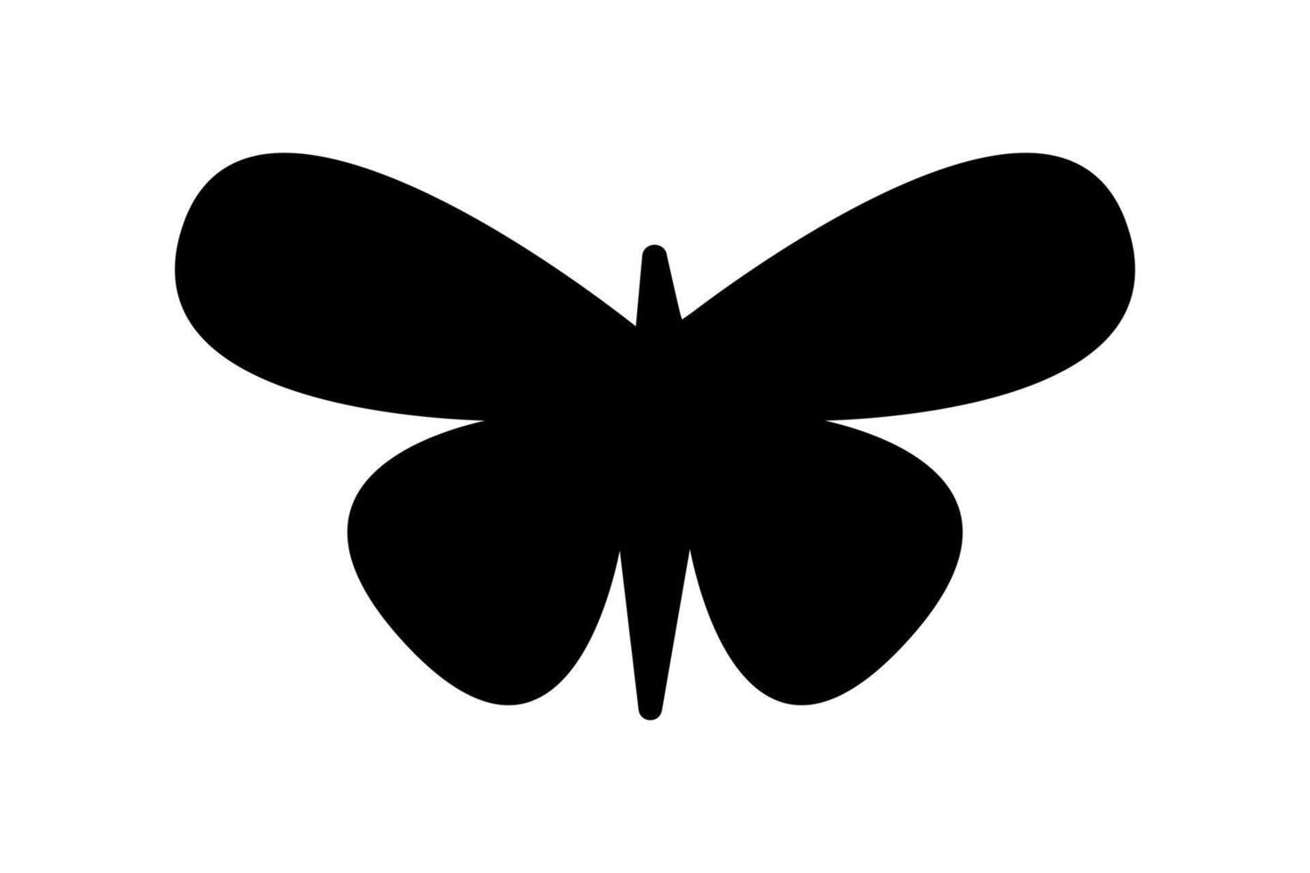 Butterfly silhouette art icon vector
