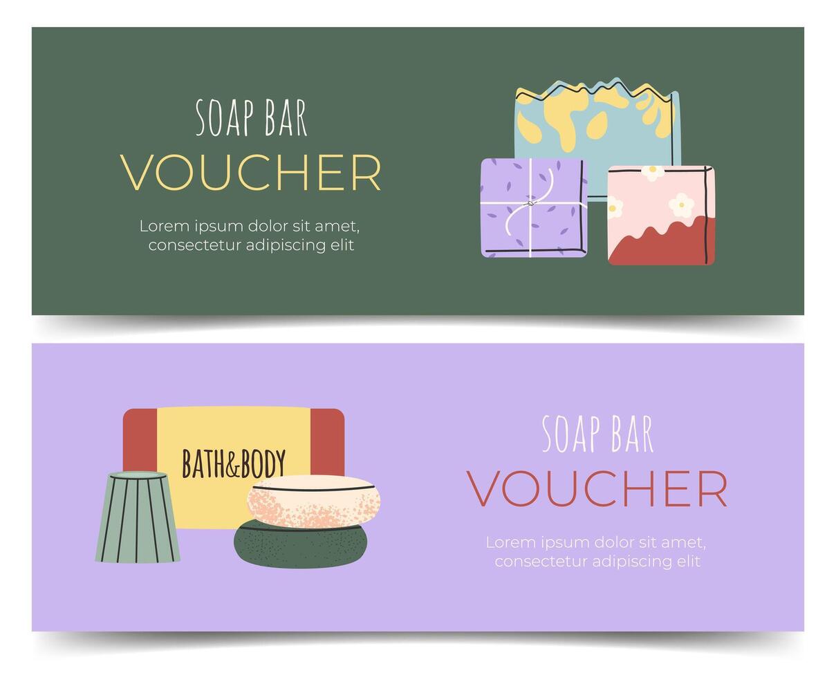 Soap Bar Voucher Design vector