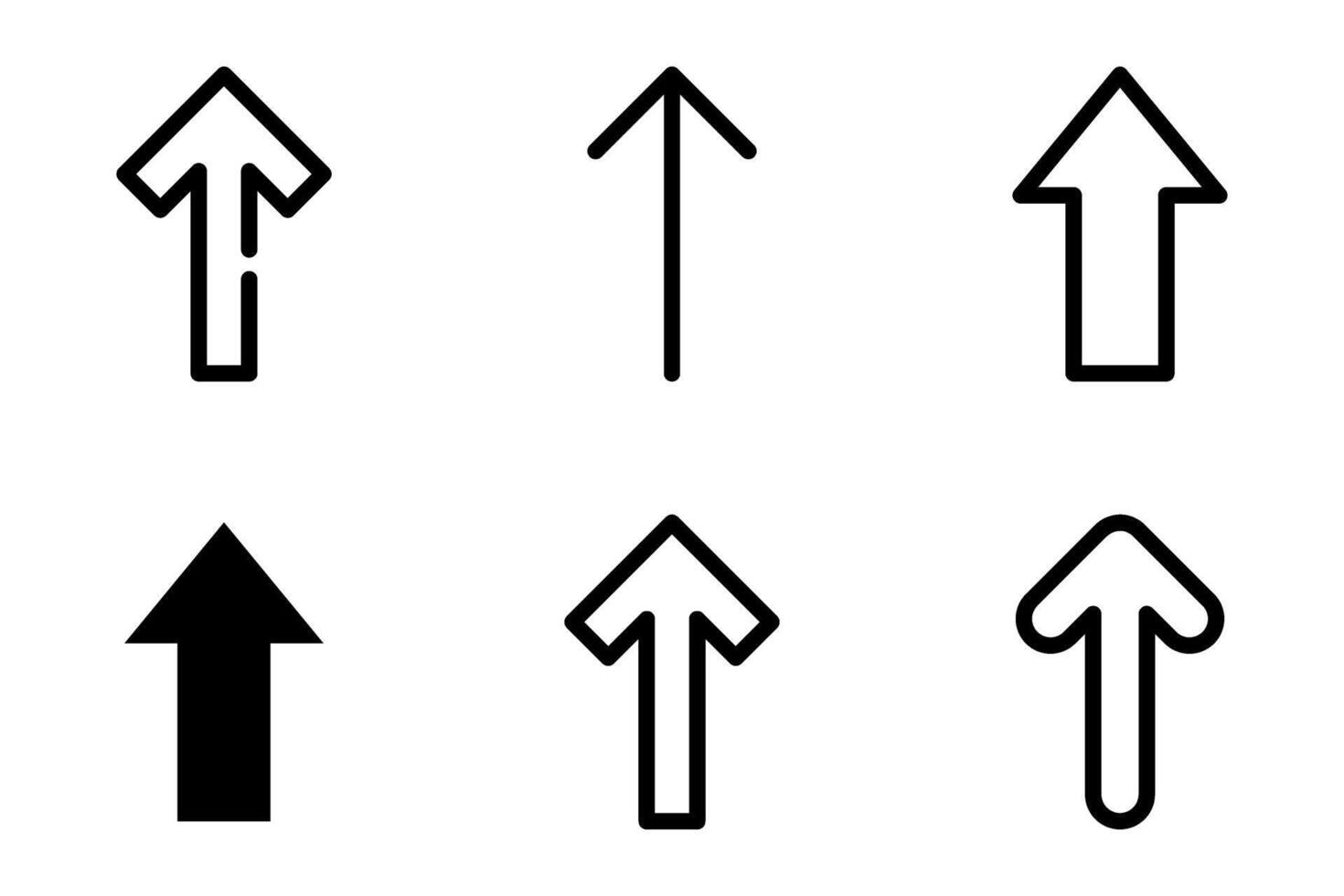 arrow, up icon symbol template collection vector