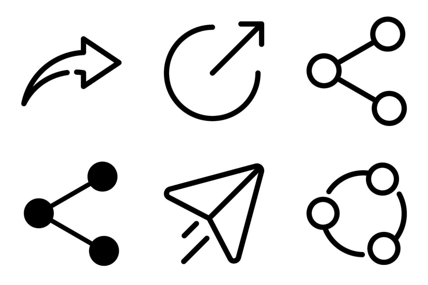share icon symbol template collection vector