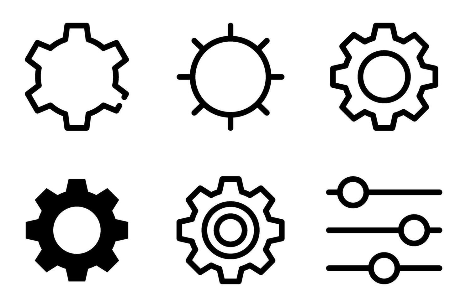 settings icon symbol template collection vector