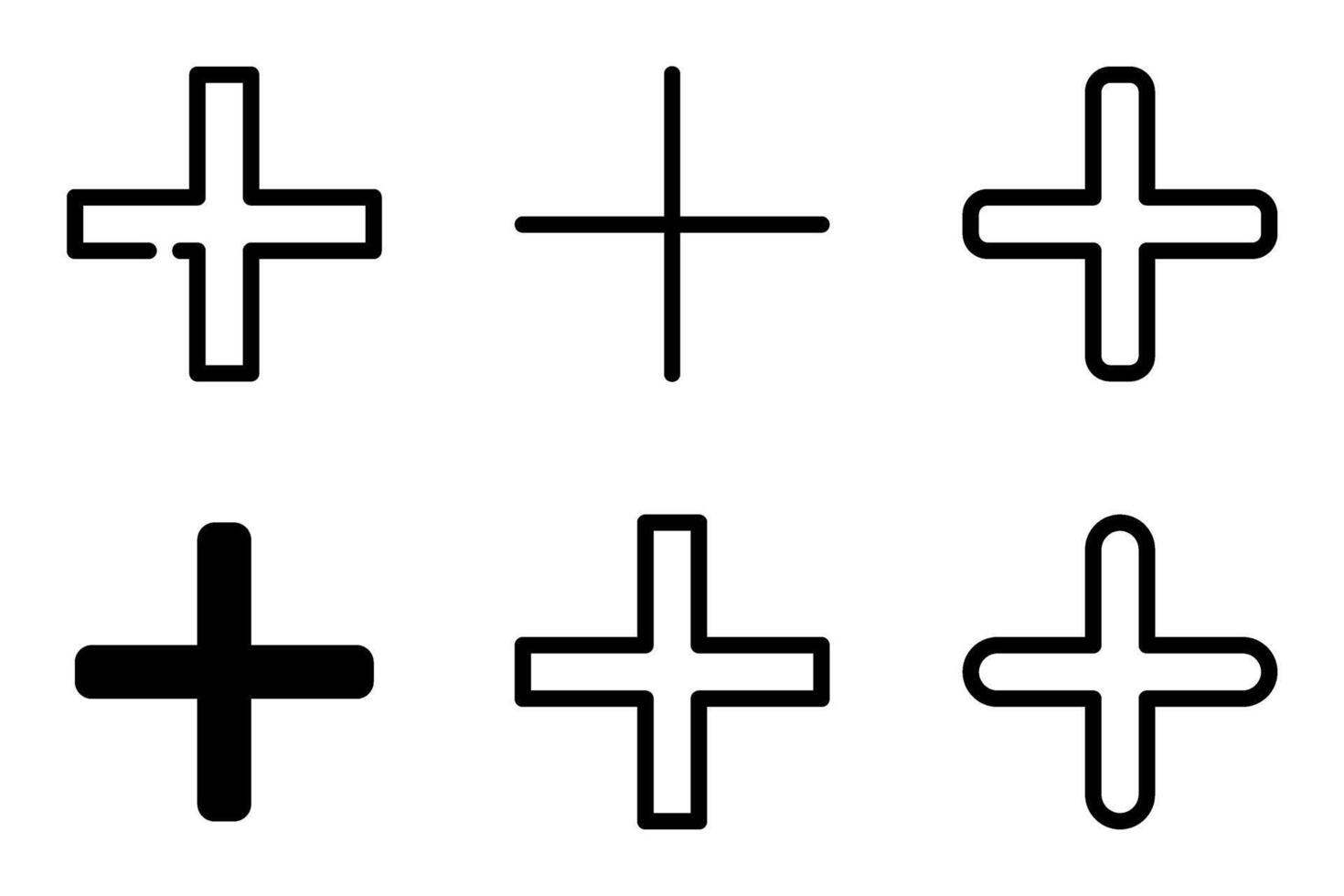 plus, positive icon symbol template collection vector