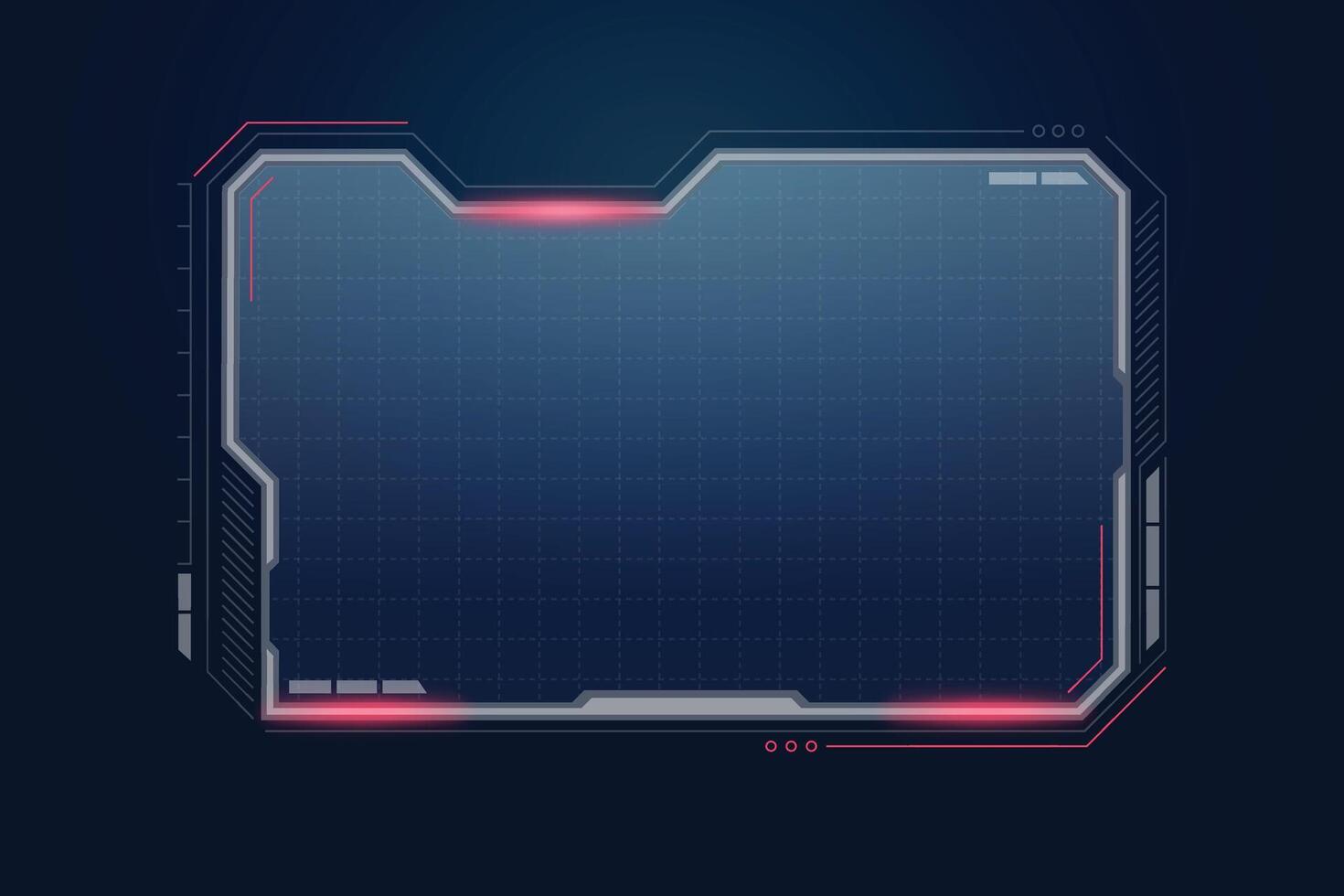 Futuristic HUD Transparent, User Interface for game UI. vector