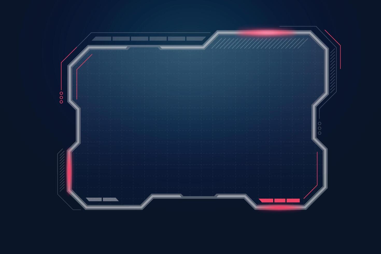 Futuristic HUD Transparent square shape design. vector