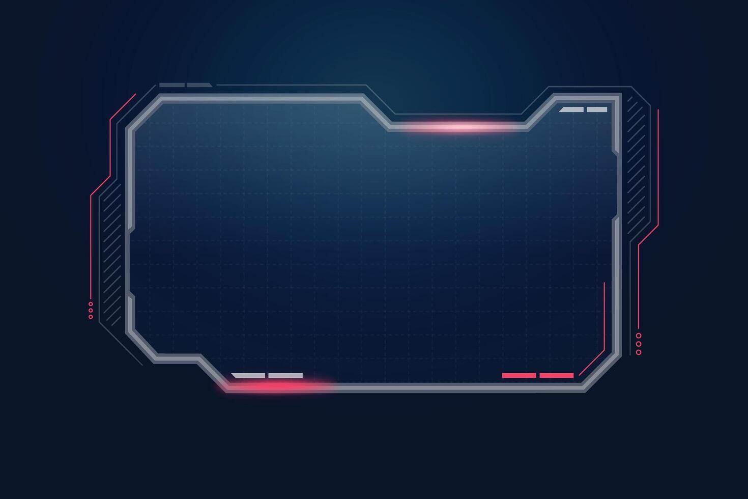 Modern User Interface. Futuristic HUD Transparent square shape. vector