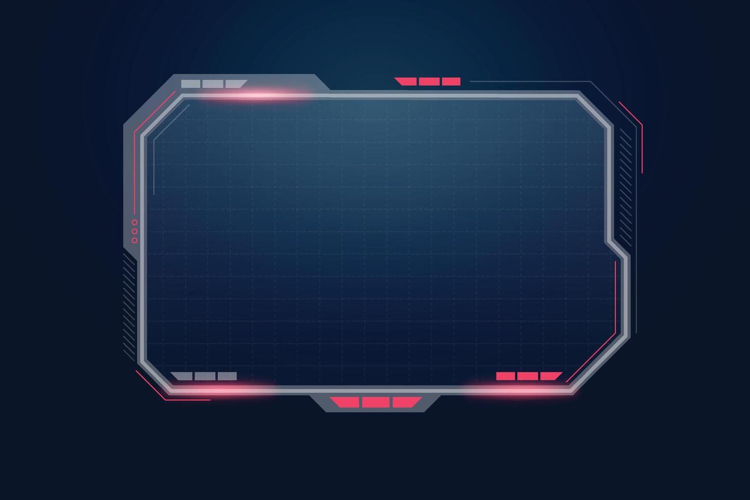 Transparent Sci Fi Interface. Futuristic HUD. vector