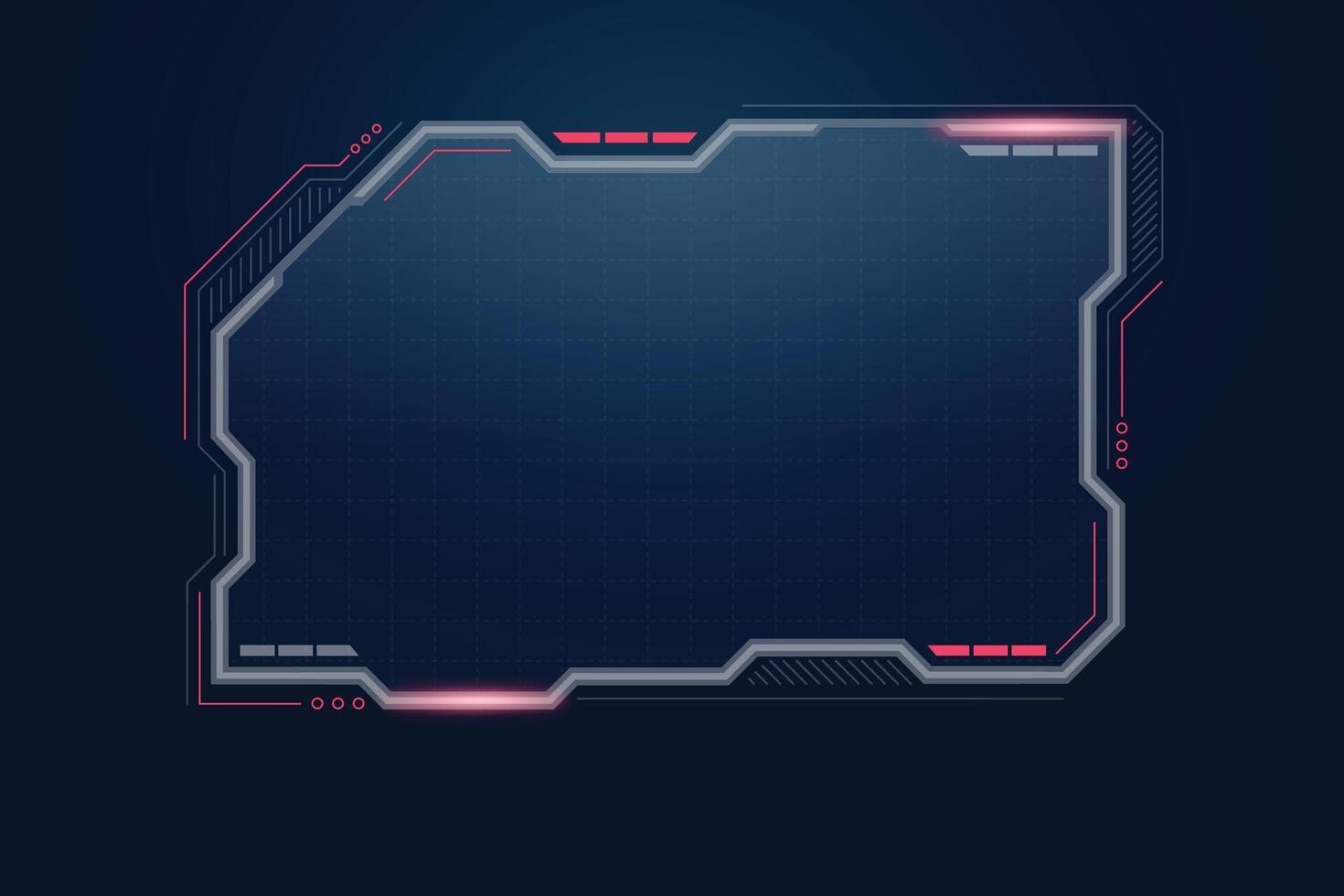 Futuristic HUD Transparent for game UI. vector