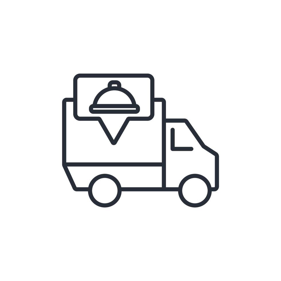 delivery icon. .Editable stroke.linear style sign for use web design,logo.Symbol illustration. vector