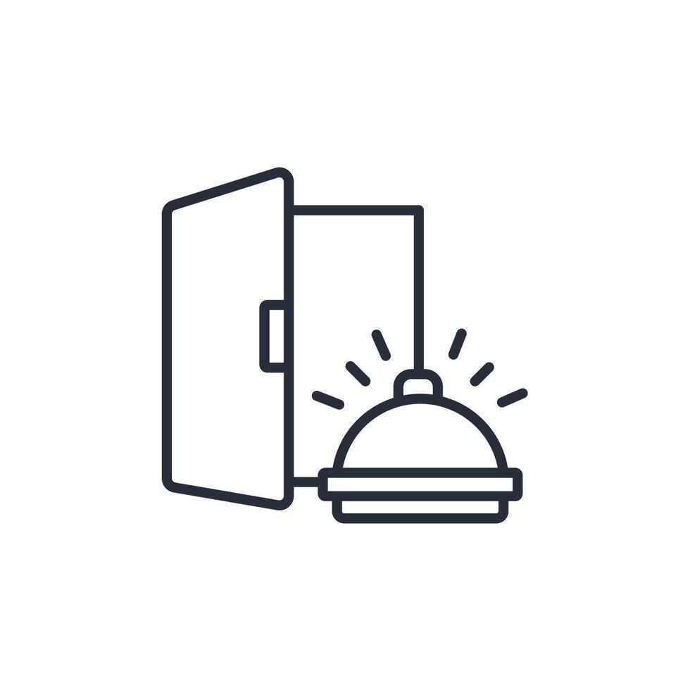 door delivery icon. .Editable stroke.linear style sign for use web design,logo.Symbol illustration. vector