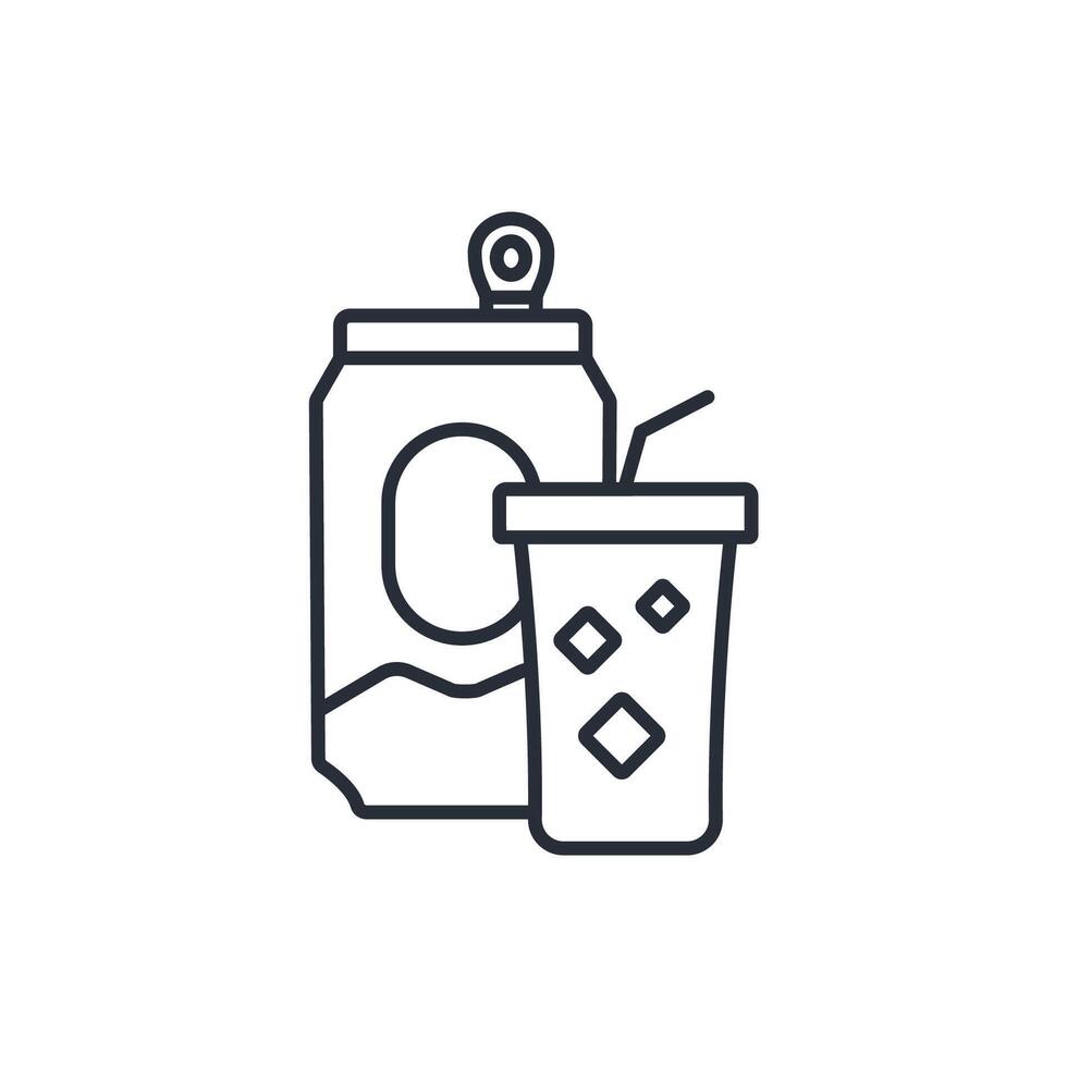 soda icon. .Editable stroke.linear style sign for use web design,logo.Symbol illustration. vector