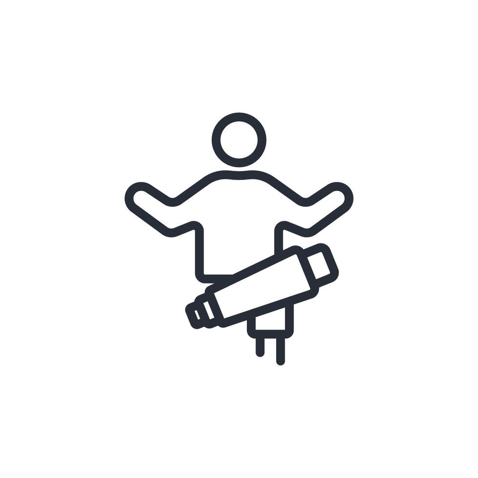 astronomer icon. .Editable stroke.linear style sign for use web design,logo.Symbol illustration. vector