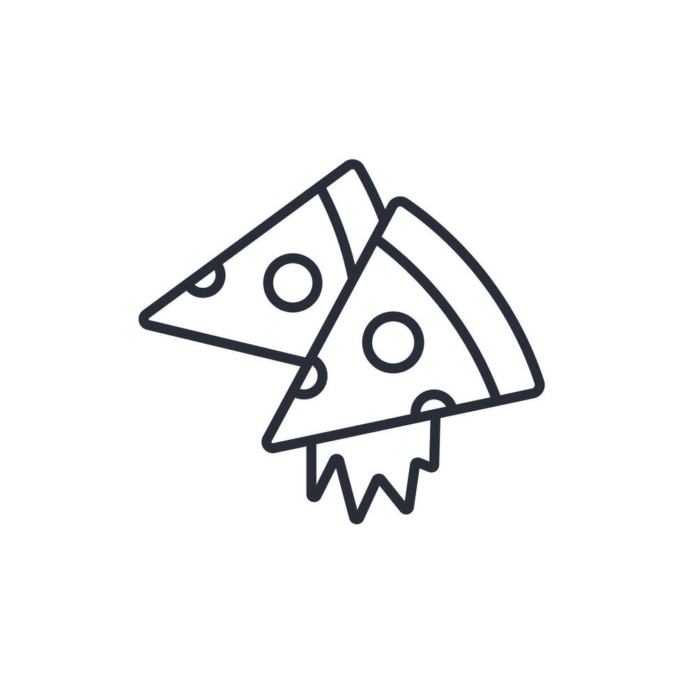 pizza icon. .Editable stroke.linear style sign for use web design,logo.Symbol illustration. vector