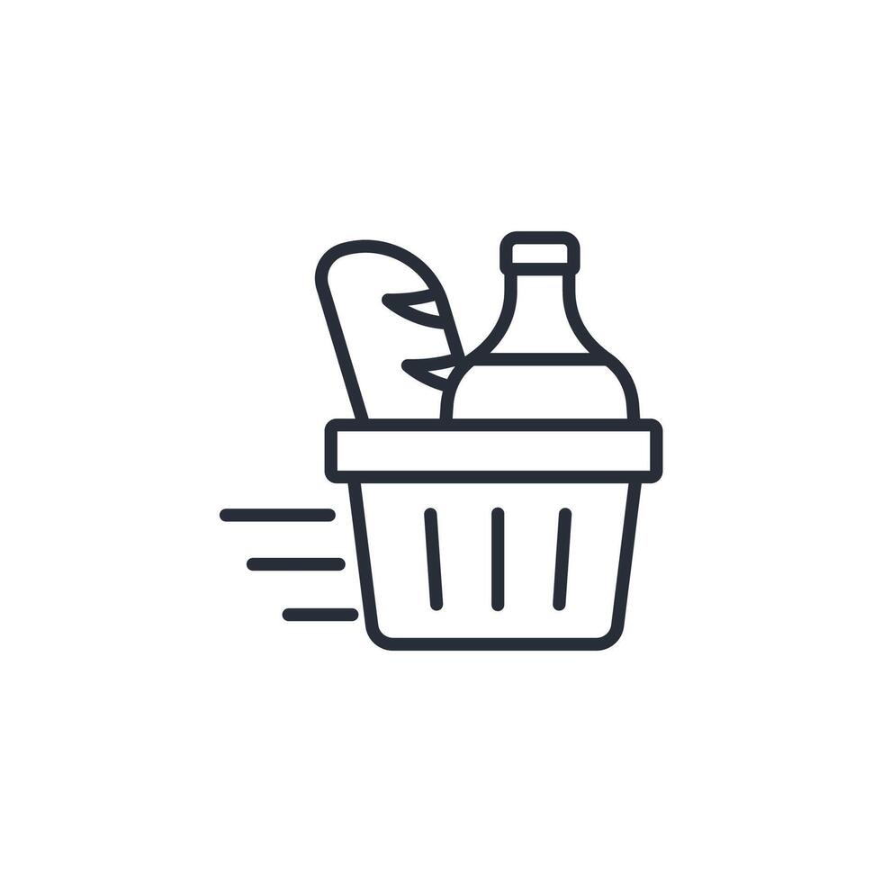 Grocery icon. .Editable stroke.linear style sign for use web design,logo.Symbol illustration. vector