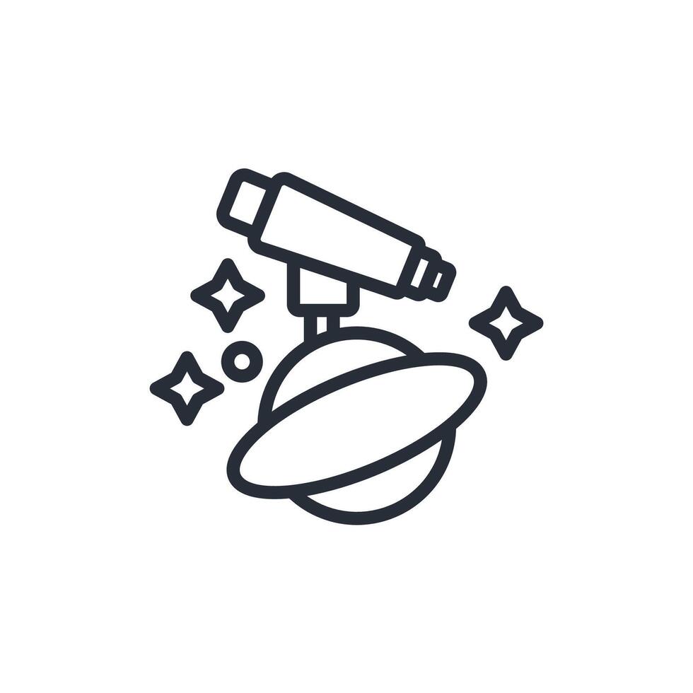 Astronomy icon. .Editable stroke.linear style sign for use web design,logo.Symbol illustration. vector