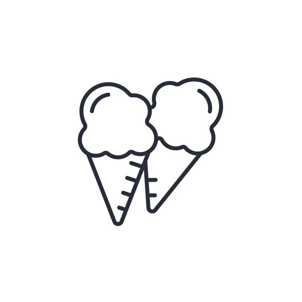 ice cream icon. .Editable stroke.linear style sign for use web design,logo.Symbol illustration. vector