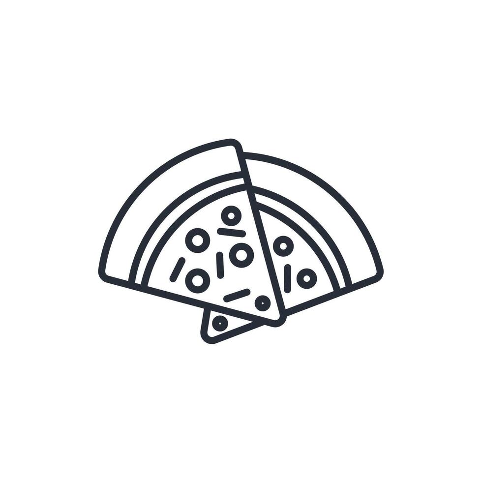 Pizza icon. .Editable stroke.linear style sign for use web design,logo.Symbol illustration. vector