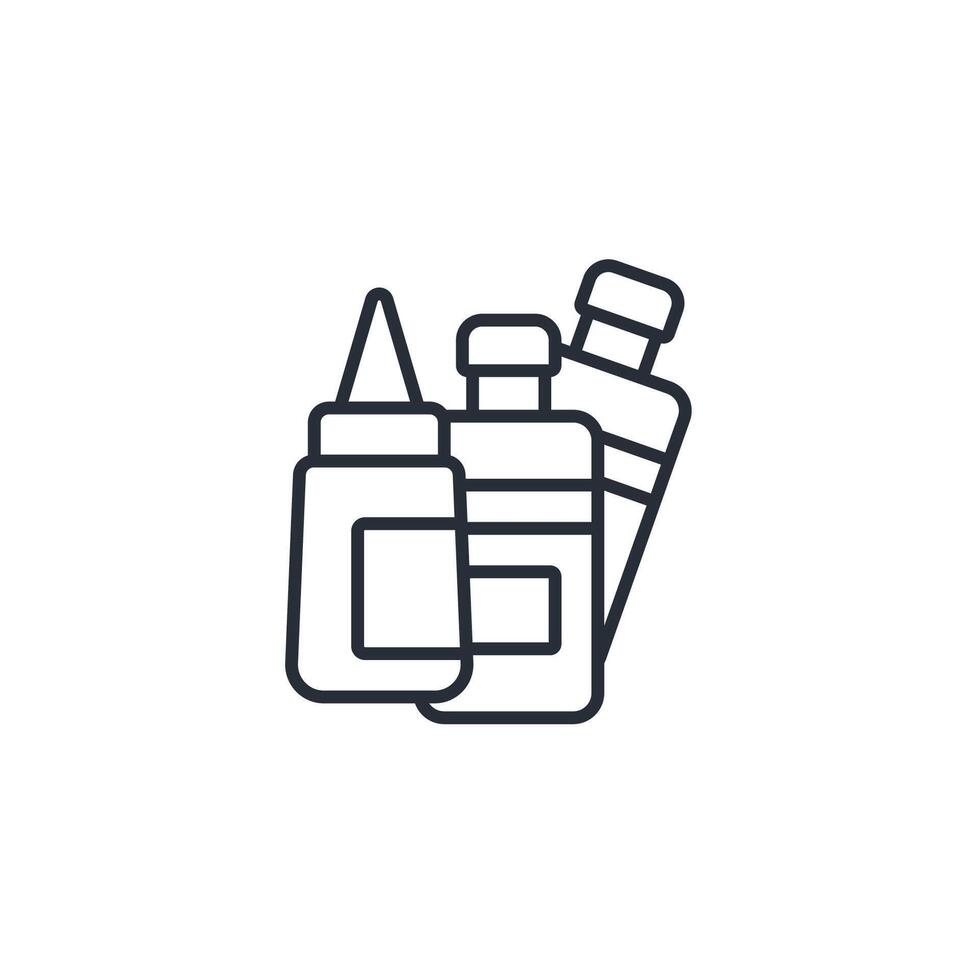 condiments icon. .Editable stroke.linear style sign for use web design,logo.Symbol illustration. vector