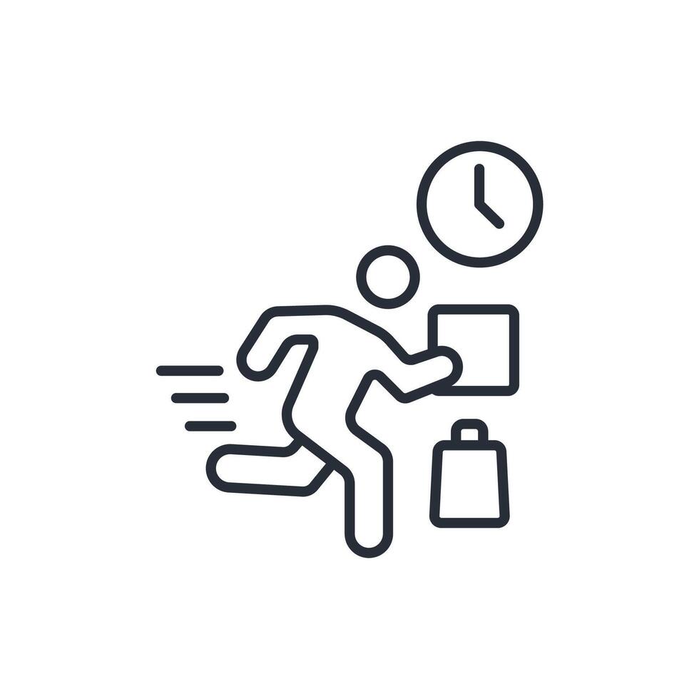 fast delivery icon. .Editable stroke.linear style sign for use web design,logo.Symbol illustration. vector