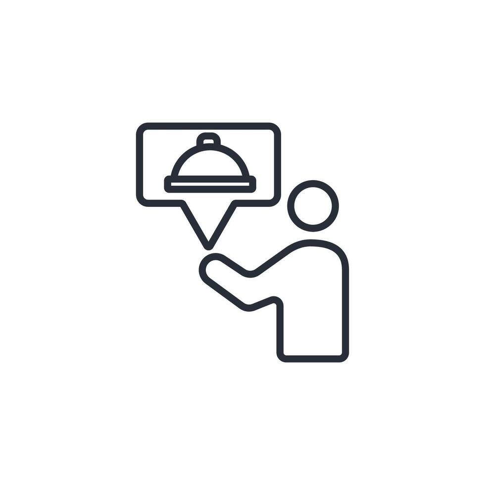 order food icon. .Editable stroke.linear style sign for use web design,logo.Symbol illustration. vector