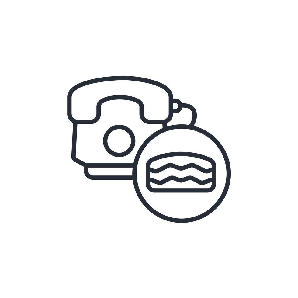 call food icon. .Editable stroke.linear style sign for use web design,logo.Symbol illustration. vector