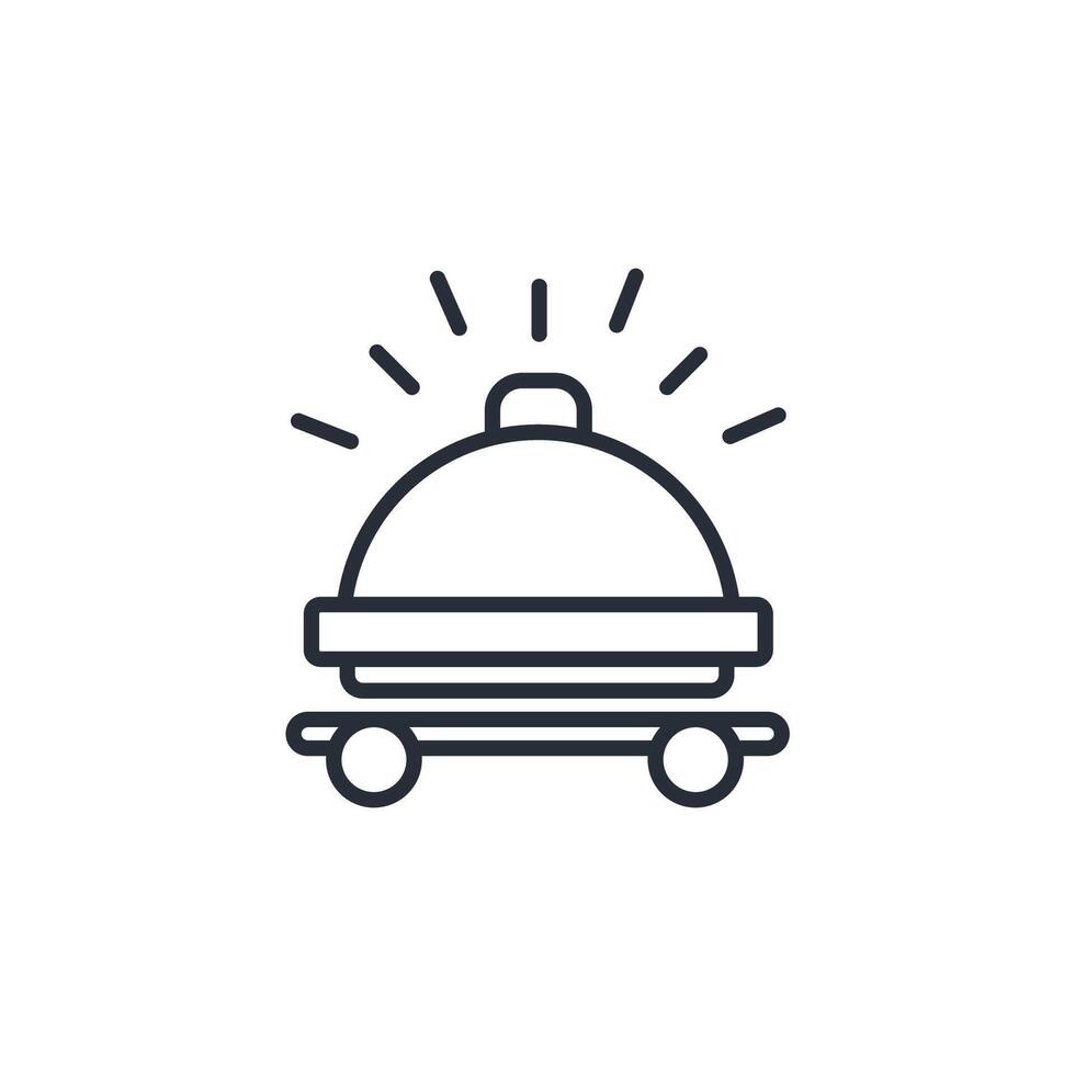 food delivery icon. .Editable stroke.linear style sign for use web design,logo.Symbol illustration. vector