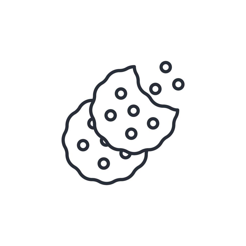 cookie icon. .Editable stroke.linear style sign for use web design,logo.Symbol illustration. vector