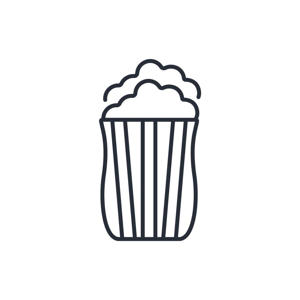 Popcorn icon. .Editable stroke.linear style sign for use web design,logo.Symbol illustration. vector